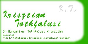 krisztian tothfalusi business card